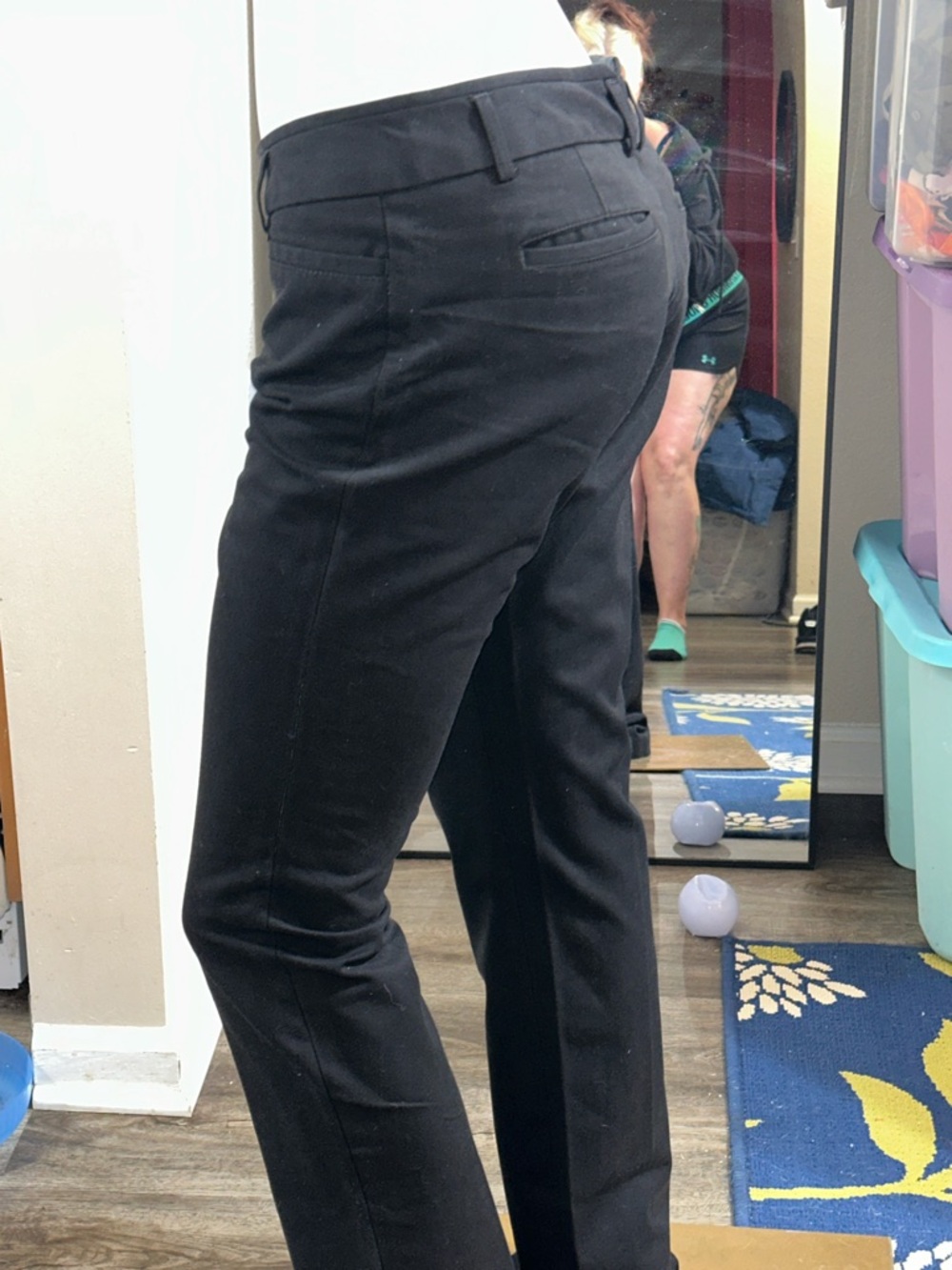 Express Size 8R Black Women's Columnist Trousers - Tailored Straight Leg